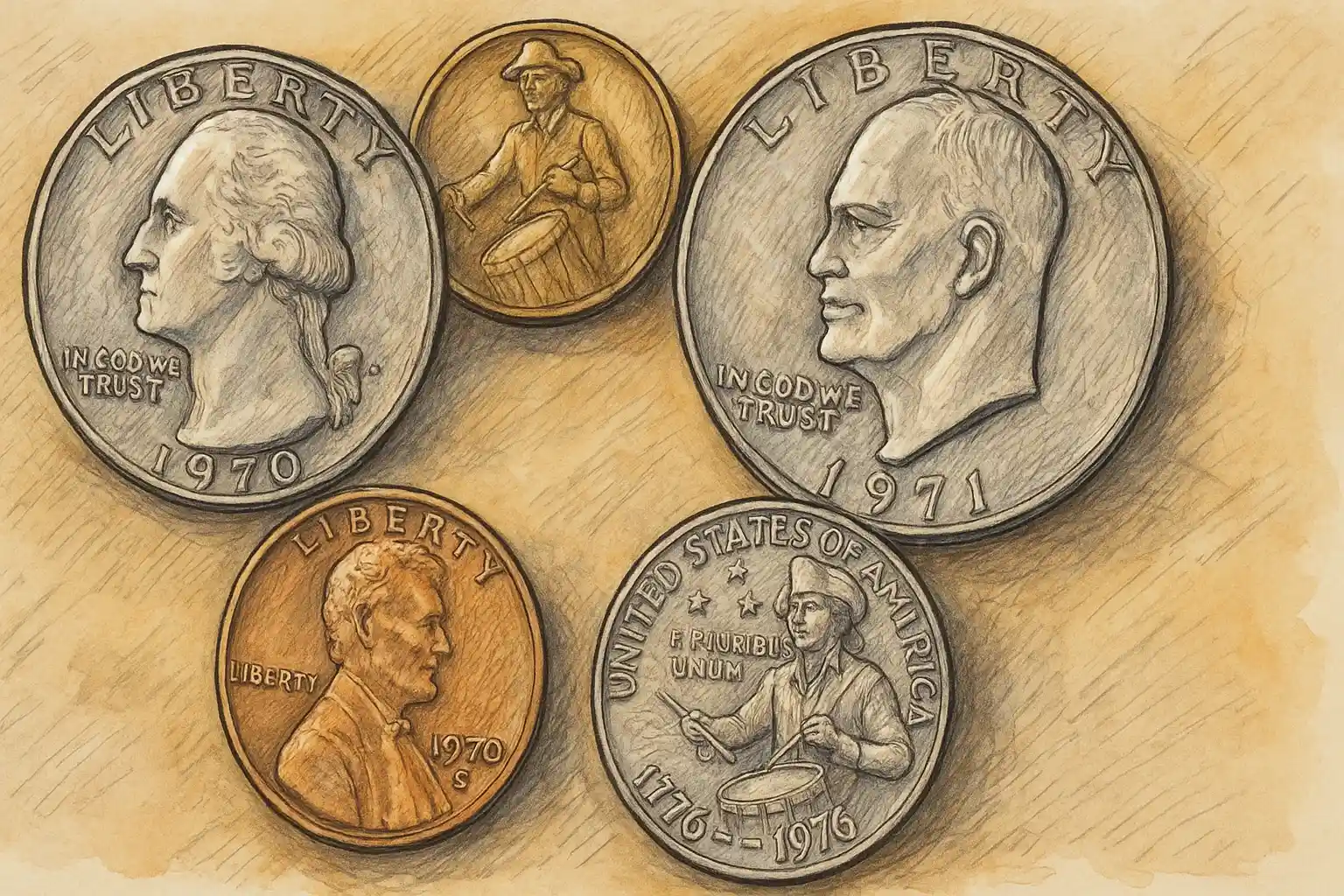  Examples of important 1970’s coins.